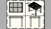 3X4 FT SLAT TOP TABLE