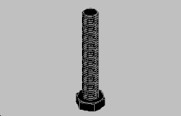 3D bolt M12x75 Din933