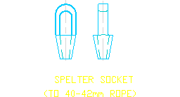 Spelter Socket 40-42mm