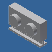 Plate 1x2 with extrusion