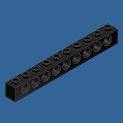 Technic Brick 1x10 (hole x9)