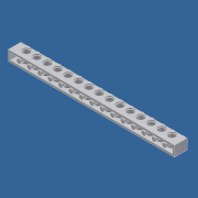 brick 1x16 (15x hole)