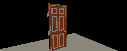Mahagony Panel Door_3d Cad
