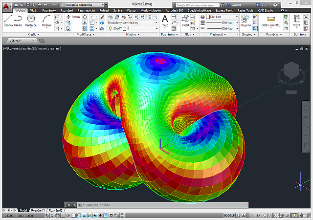 Zdrojov model (z nstroje 3DPLOT)