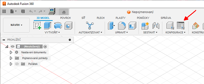 Configuration ribbon