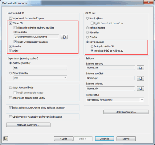 Import DWG (CZ version)