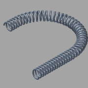 Spiral bent to arc