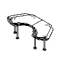 HM_Resolve_R2654_FreestandingExtendedBoomerangWorkSurface.rfa