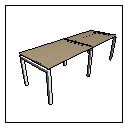 Moventi_OffcDsks_Lina_SingleSidedBench_PlainTop.rfa