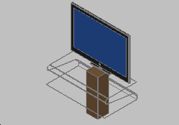 DOWNLOAD Plasma_tv_and_glass_table.dwg