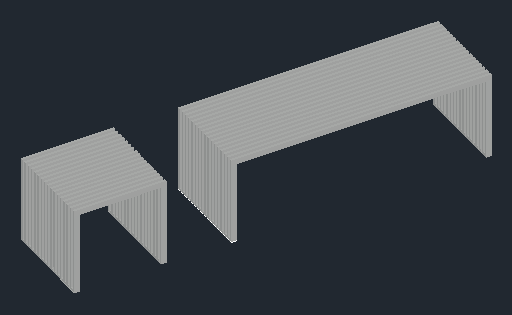 DOWNLOAD Single_and_Double_Bench_Set.dwg