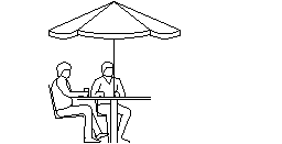 DOWNLOAD 2_men_outdoor_table_and_umbrella.dwg