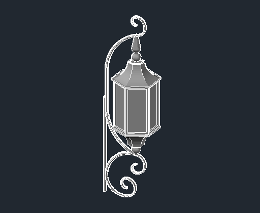DOWNLOAD Cast_iron_light_fixture.dwg