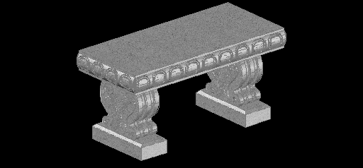 DOWNLOAD concrete_bench.dwg