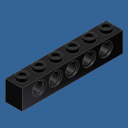 DOWNLOAD Technic Brick 1x6 (hole x5).ipt