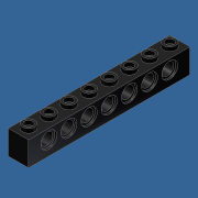 DOWNLOAD Technic Brick 1x8 (hole x7).ipt