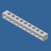 DOWNLOAD brick 1x10 (9x hole).ipt