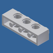 DOWNLOAD brick 1x4 (3x hole).ipt