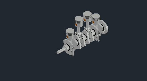 CAD Forum - Block-model: Crankshaft+piston+connecting rod (Motors and  accessories)