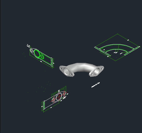 DOWNLOAD Flanged_90_elbow.dwg
