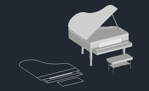 DOWNLOAD Grand_Piano.dwg