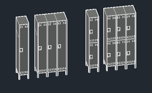 DOWNLOAD Single_and_Double_Tier_Lockers.dwg