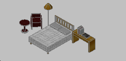 DOWNLOAD 3D_Bed_and_table_38.dwg