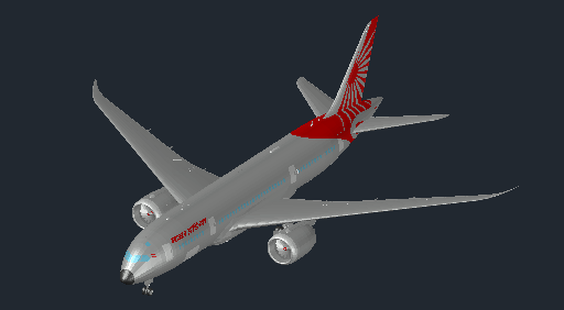 DOWNLOAD Air-India-Boeing-787-8-Dreamliner.DWG