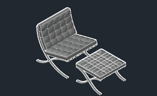 DOWNLOAD Exposition_Chair_and_Ottoman.dwg
