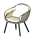 DOWNLOAD Poltrona Mortimer Chair 4 oval leg base.rfa