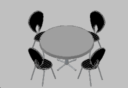 DOWNLOAD table_and_chair.dwg