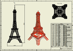 Eiffelova věž výkres a model