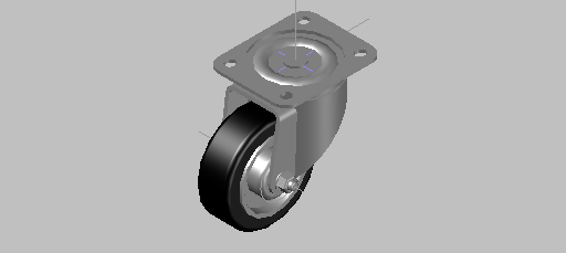 3D CASTER-100mm DIA WHEEL