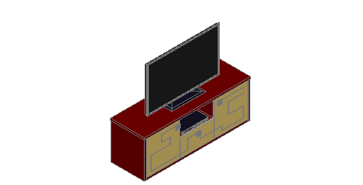 TV bench 3D