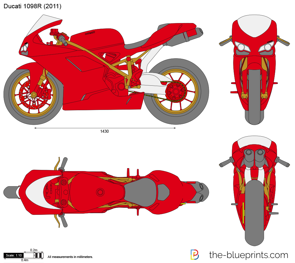 DOWNLOAD Ducati_1098R_2011.dwg Ducati 1098R (2011)