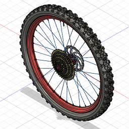 DOWNLOAD MTB_Rear_Wheel_Assembly_0.f3d MTB Rear Wheel Assembly