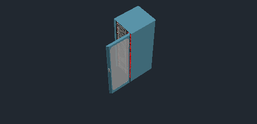 CAD Fórum - Blok-model: 3D SERVER CABINET (Počítače)