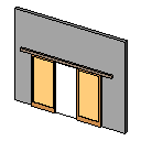 Double Wall Sliding Panel Door - 3D parametric