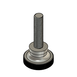 Knurled thumb screw - metal - M5x20