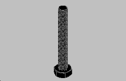 3D bolt M06x45 Din933