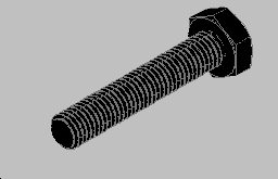 3D bolt M12x55 Din933