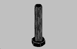 3D bolt M12x65 Din933