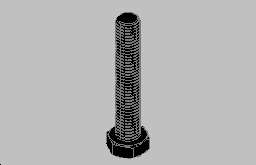 3D bolt M12x70 Din933