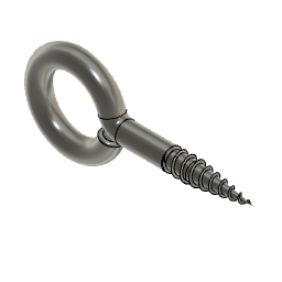 DOWNLOAD ScrewEyeWoodThread_3mm_v2.f3d ScrewEyeWoodThread_3mm v2