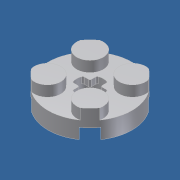 plate 2x2 round