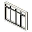 Double Sliding Window with Quadruple Transom