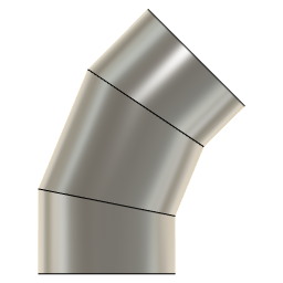 DOWNLOAD 3.0_INCH_I.D._MITRED_ELBOW_45_DEG._11_GAUGE.f3d 3.0 INCH I.D. MITRED ELBOW 45 DEG. 11 GAUGE v1