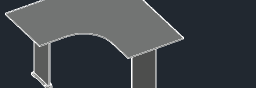 L Shape Table 100x200