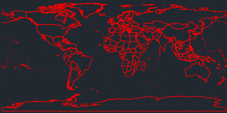DOWNLOAD World_Map-country.dwg World Map