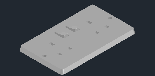 Double socket-Front panel